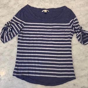 Banana Republic blue white striped shirt S